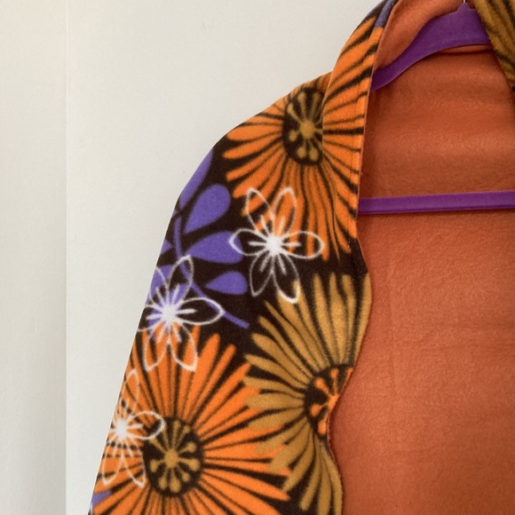 VTG 70s Womens Sweater Fleece Shrug Sz XL Retro Boho Dopamine Dressing Hippie - Picture 3 of 11